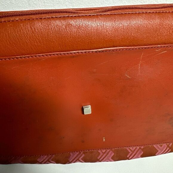 TUMI T Monogram Jacquard Nylon Canvas Framed Weekender/Carry-On Duffle Rose Pink - Picture 13 of 16